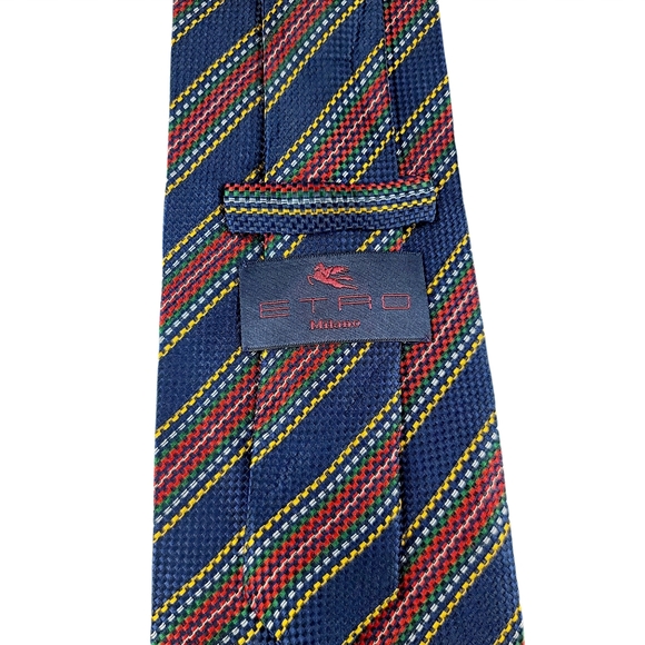 Etro Stripe Silk Tie - Picture 3 of 3